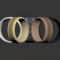 Fashion Accessories Elegant Metallic Rings With Intricate Engraved Patterns In Silver Gold Black Rose Gold
