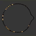 Colorful Beaded Necklace With Various Colored Beads And Curved Stylish Design