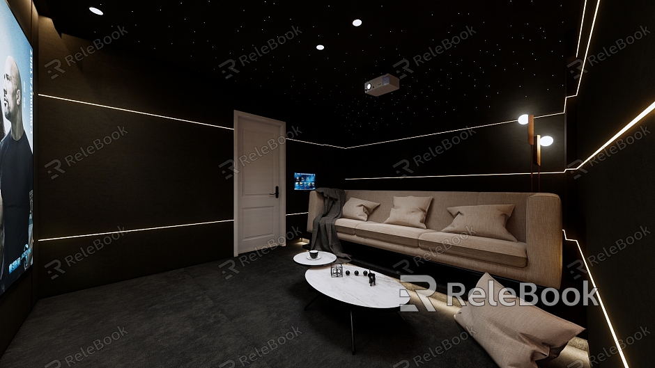 Modern video room small cinema model