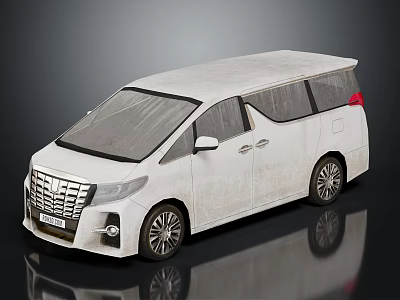 White Modern MPV Car Exterior With Sleek Body And Alloy Wheels 3d model
