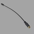 High Quality Black Flexible Cable Featuring Gold Connector For Electronic Devices 3d model
