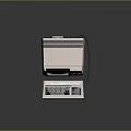 Classic Vintage Desktop Computer With CRT Monitor And Wired Keyboard