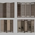 New Chinese style screen lattice partition 3d model