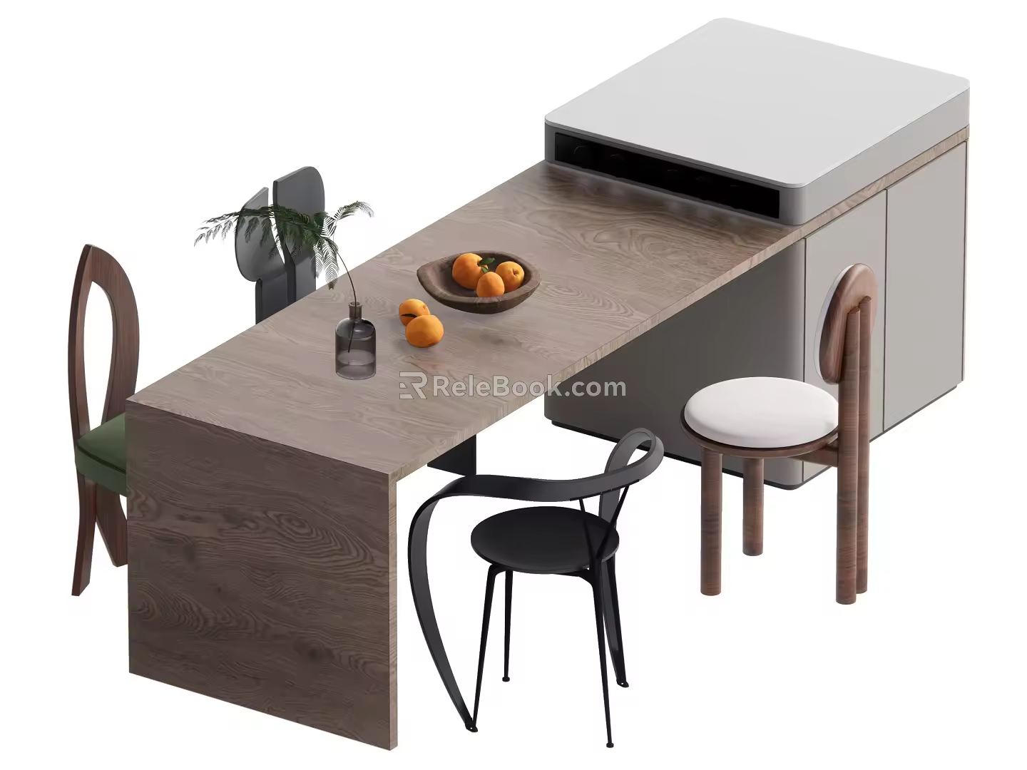 Nakajima Table and Chair Combination 3d model