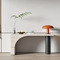 Modern end view table end view bar case 3d model