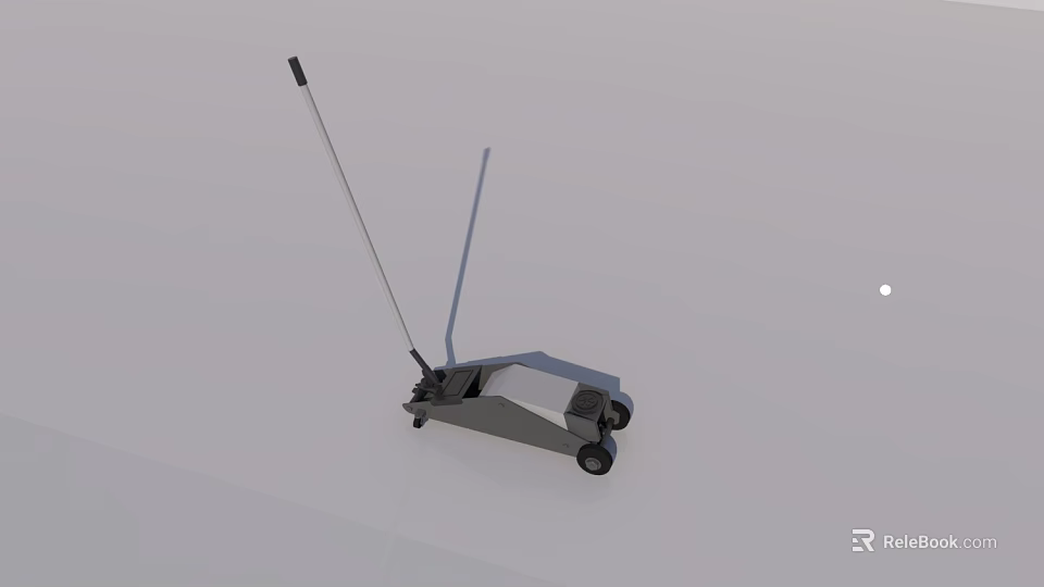 Industrial Heavy Duty Hydraulic Jack Equipment Featuring Wheels Handle And Lifting Mechanism 3d model 