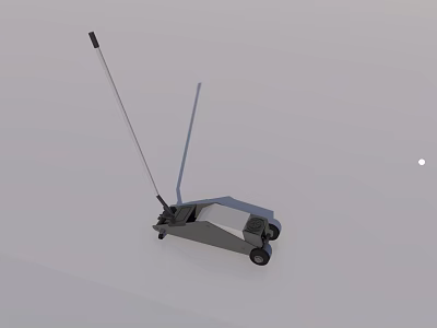 Industrial Heavy Duty Hydraulic Jack Equipment Featuring Wheels Handle And Lifting Mechanism 3d model