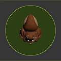 Adorable Plush Squirrel 3D Character Sitting On Green Circular Base