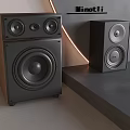 Modern Black Audio Speakers With Subwoofer And Sleek Design For Home Use