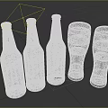 Various Labeled Beer Bottles And Glasses Filled With Beer On White Background