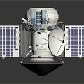 Spacecraft Exploration Probe With Solar Panels Antennas Dish And Scientific Instruments 3d model