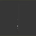 Modern Cannon Weapon Design With Blue Barrel White Section And Long Red Rods