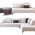 Modern Combination Sofa Multiplayer Sofa 3d model