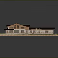Residential House Exterior Featuring Brown Roof Light Colored Walls Green Lawn And Paved Pathways