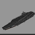 Large Modern Naval Aircraft Carrier Featuring Flight Deck Fighter Jets And Island Structure 3d model