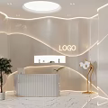 Quiet front desk reception hall 3d model