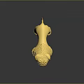 Decorative Gold Animal Shaped Furniture Ornament With Detailed Pattern For Home Decor