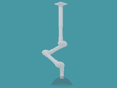 Commercial Equipment Flexible Adjustable Arm With Movable Ventilation Hood For Industrial Applications 3d model