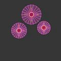 Chinese Style Lantern Shaped Chandeliers With Plum Blossom Patterns And Colorful Tassels