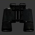 Vintage Black Leather Binoculars With Clear Lenses And Durable Metal Frame