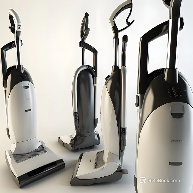 Modern Vacuum Cleaners With Different Styles And Sleek Design For Home Use 3d model 