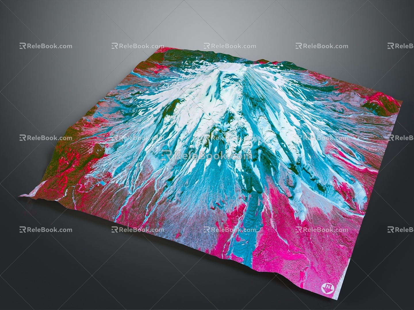 Geo-vein Volcano Volcano Island Terrain Mountain Geomorphology Mountain Range Topographic Map Mountain 3d model