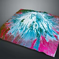 Geo-vein Volcano Island Terrain Mountain Geomorphology Mountain Range Topographic Map Mountain 3d model