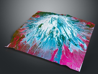 Geo-vein Volcano Island Terrain Mountain Geomorphology Mountain Range Topographic Map Mountain 3d model