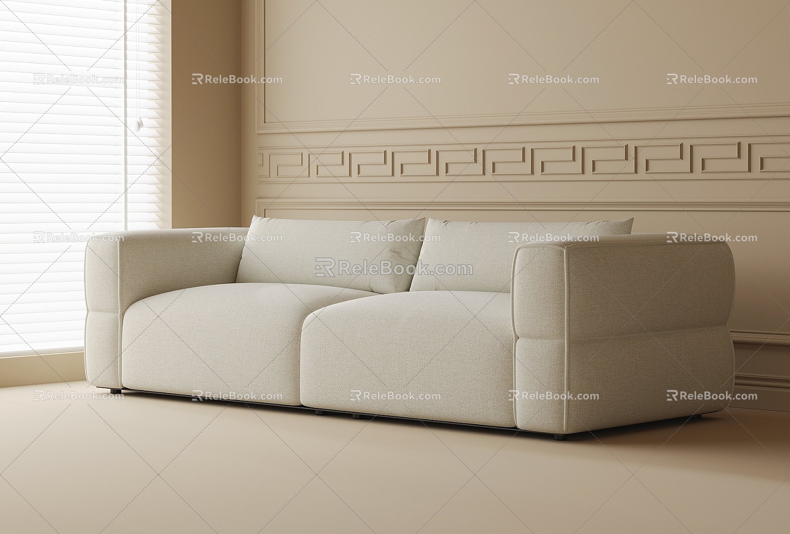 Double sofa sofa 3d model