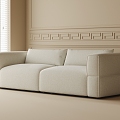 Double sofa sofa 3d model