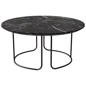 Tavolino modern marble round a few 18 3d model