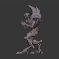 Sci Fi Character And Alien Creature 3D Model With Humanoid Features And Mechanical Design