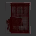 Stylish Black Velvet Lounge Chair With Metal Frame Blue Blanket And Brown Strap