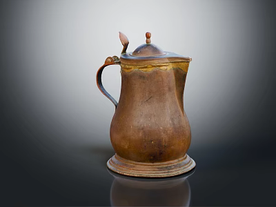 Vintage hip flask Vintage hip flask 3d model