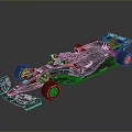 Black And Green Formula 1 Racing Car With Number 44 Sleek Aerodynamic Design