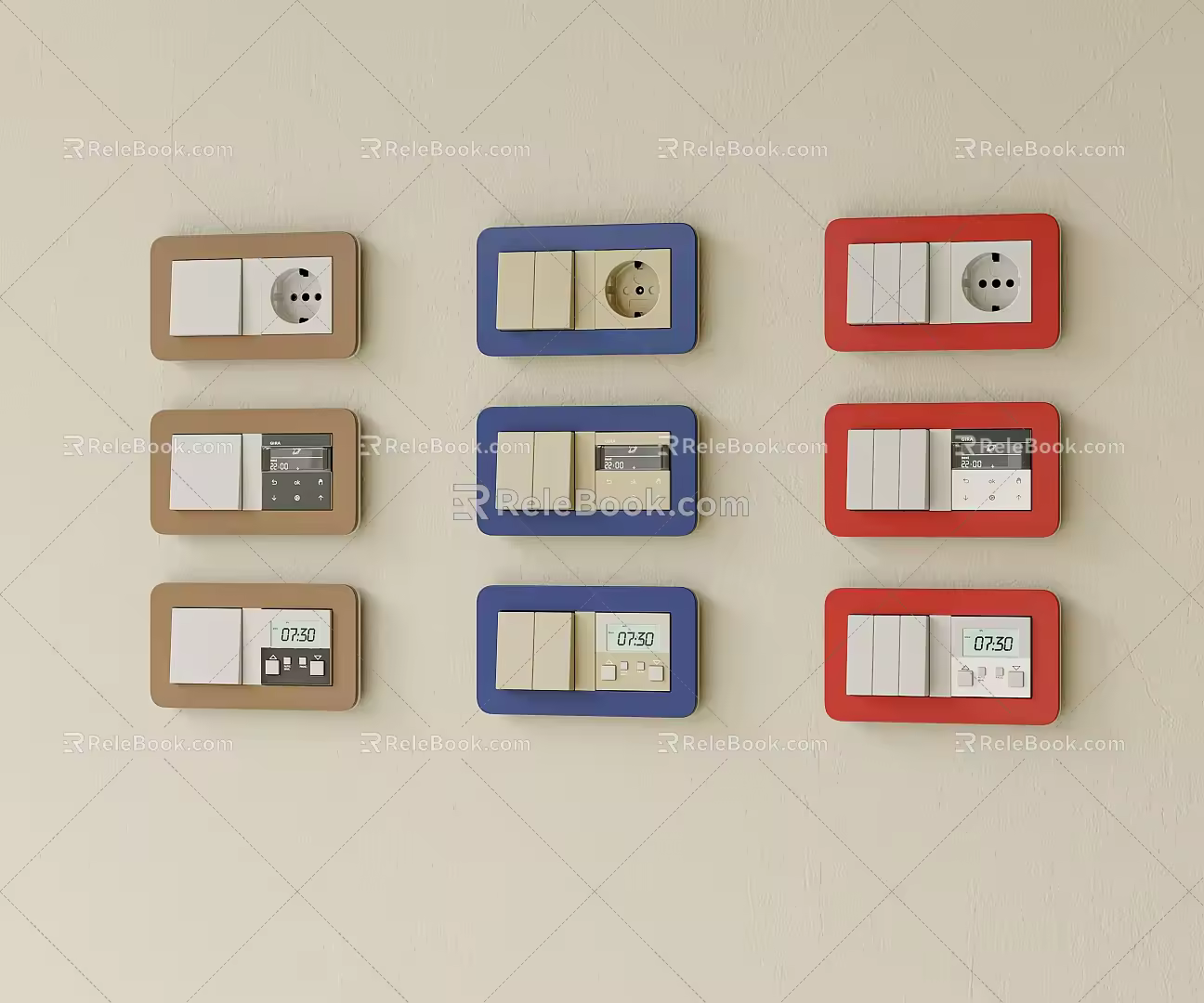 Switch hotel switch hotel switch guest room switch conjoined switch socket intelligent switch 3d model