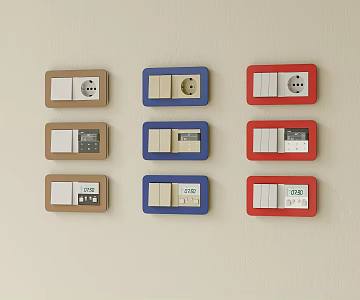 Switch hotel switch hotel switch guest room switch conjoined switch socket intelligent switch 3d model