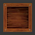 Wooden Cube Decorative Box With Red Wood Grain And Metal Rivets Polished Surface