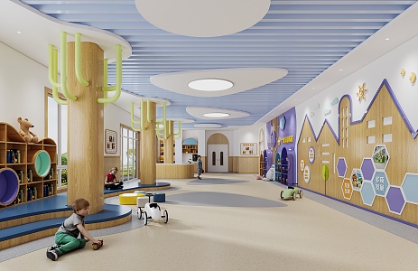 Modern Kindergarten Hall 3d model