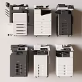 Office Appliances Multifunctional Printers In Various Colors And Modern Design Models 3d model