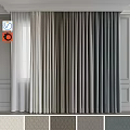 Various Colored Curtains in White Beige Gray and Blue Shades for Home Windows
