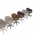 Modern Single Office Chair Beige Fabric Upholstered With Black Base Wheels Color Options