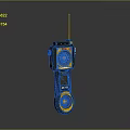 Tactical Mobile Weapon With Black Body Yellow Wheels And Antenna Design