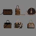 Classic Monogram Pattern Leather Bags With Various Styles Including Handbags Crossbody And Wallets