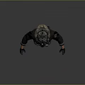 Tactical Military Character 3D Model with Helmet Vest and Combat Gear