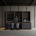 Modern Kitchen Cabinets With Dark Counter And Bar Stools Interior Design