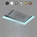 Modern Square Shower Head Faucet With Multiple Water Jets And Rainfall Design 3d model