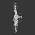 Heavy Duty Industrial Equipment With Red Orange Mechanical Structure Nozzle Bracket And Black Strap