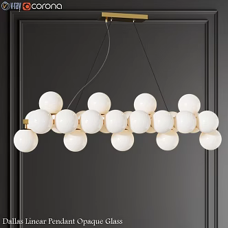 Modern chandelier Medony Dallas Earth Linear Crystal 3d model