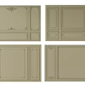 Elegant Interior Wall Panels With Decorative Moldings And Classic Designs 3d model